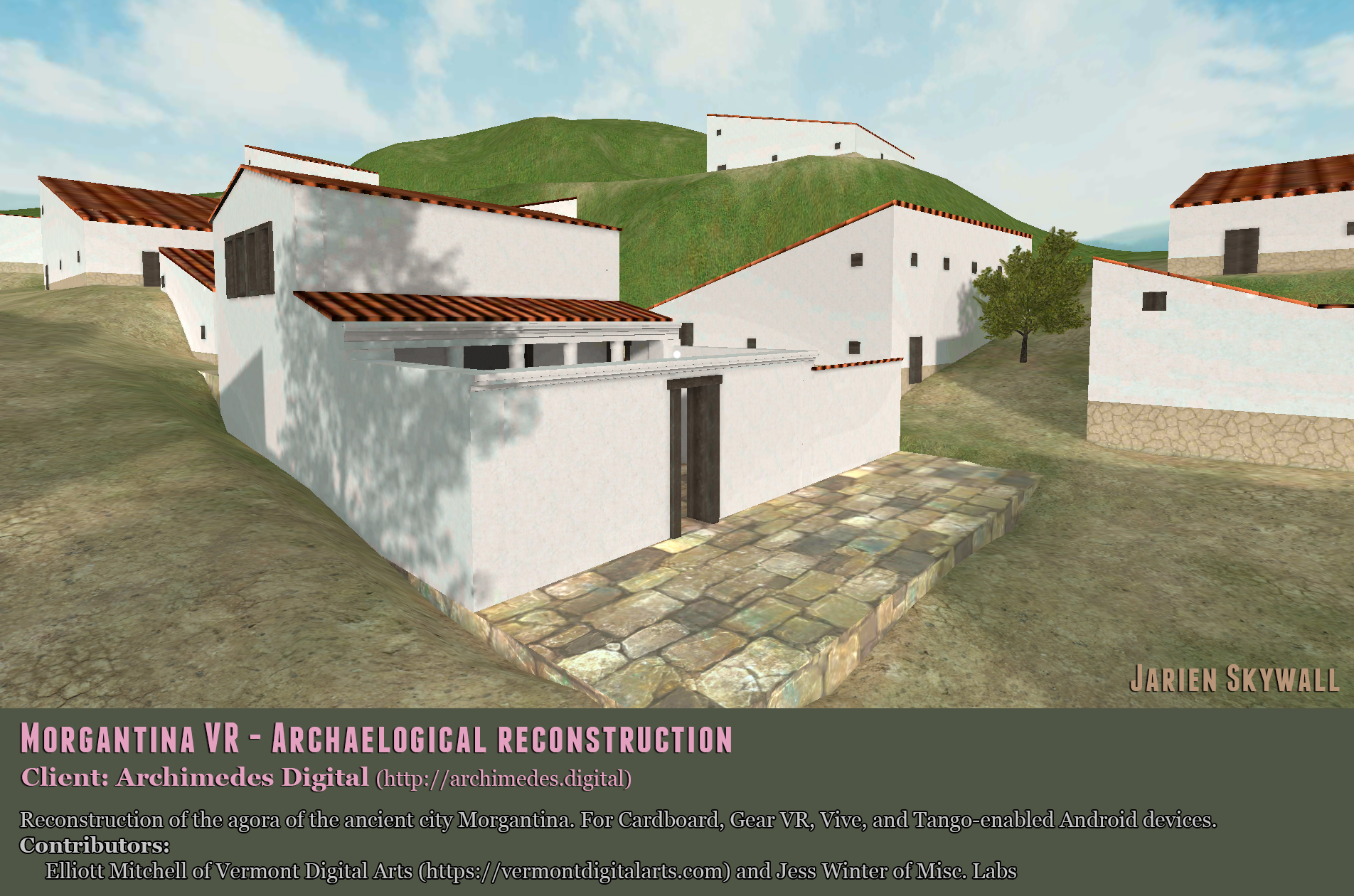 Morgantina VR archaelogical reconstruction by Jarien Skywall for Archimedes Digital